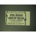 1948 Annie Get Your Gun Musical Ad - All triumphant. Barnes, Her. Trib.