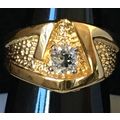 Man's Ring 18K HGE Gold Plate with Accent #380 ...