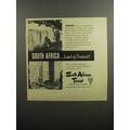 1952 South African Tourist Corporation Advertisement - Land of Contrast