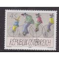 Austria 1985 Paul Flora Clowns Riding High Bicy...