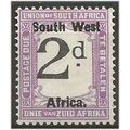 South West Africa 1923 D9 2d Black & Violet Pos...