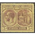 St Kitts-Nevis 1926 SG45a 3d Purple/Yellow Moun...