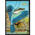 Australia 1999 Animal 45c Used ss Stamp Kingfis...