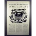 1930 Ethyl Gasoline Gas Ad - Everywhere this Em...