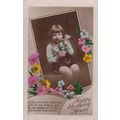 Child With Antique Telephone Happy Birthday Rea...
