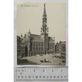 vintage large postcard Brussels, Town Hall
