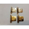 2 X SETS OF BRASS CABINET DOOR HINGES NEW