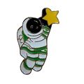 Spaceman Pin Badge Enamel 2.9 cm x 1.5 cm Fun C...