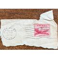 Air mail 6 cents red U. S POSTAGE with plane Un...