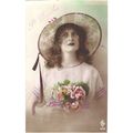 CARTE POSTALE - MODE - FEMME A CHAPEAU - REF 112