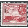 Cyprus 1934 SG137 1 1/2pi Carmine Mounted Mint ...