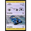 St. Lucia 1984 - Cars - 2 x 5c Se-tenant MNH St...