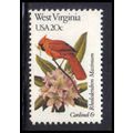 2000A 20c Birds/Flowers of West Virginia Fine M...