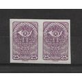 Austria.SG347 25h Posthorn Imperf Pair (Violet)...