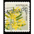 Australia 2014 Flowers 70c Used P&S Stamp Golde...