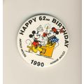 Disney Badge - Mickey & Minnie Mouse 62nd Birthday