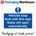 MA730 VEHICLES STOP LEVEL WITH THIS SIGN BARRIE...