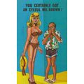 Mr Brown Peeping Tom Comic Humour Postcard