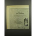 1953 Alexandra de Markoff Alexana Advertisement - How to split a second