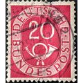 STAMP GERMANY WEST SG1052 1951 20pfg Posthorn Used