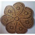 Wicker Rattan wall hanging / rug 34" diameter c...