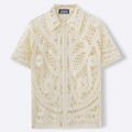 Men’s Hollow Crochet Polo Shirt – Short Sleeve ...