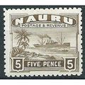 Nauru 1937 SG33B 5d Brown Mounted Mint ... .