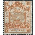 North Borneo 1892 SG37 1c Orange Mounted Mint ....