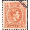 Jamaica 1938 - SG121b - ½d orange - King George...