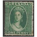 Grenada 1861 SG2 1d Green Wmk Small Star Mounte...