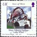 ISLE OF MAN, Laxey Wheel, white 2009, UK