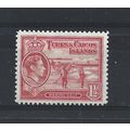 Turks&Caicos.SG197 1 1/2d Raking Salt (Scarlet)...