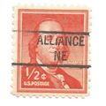 PRECANCEL -T&T ALLIANCE, NEB 841 ON 0.5c LIBERTY
