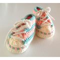 Baby booties #B010 unisex crochet converse tenn...