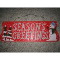 Holiday Season's Greeting Wall Hanging Christma...