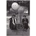 Man Squinting Eyes Squints Balloons Photo Postcard