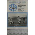 1970 programme Manchester City v. Nottingham Fo...