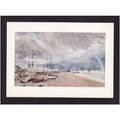 ART POSTCARD - A Seaport, with a storm passing....