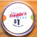 Freddie's Club $1. CASINO CHIP - Card Room - Ev...