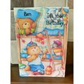 Name Birthday Card + Badge - Ben 01