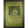 1903 Baker's Cocoa Ad - Cooking School Teacher
