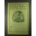 1903 Baker's Cocoa and Chocolate Ad - Housekeepers