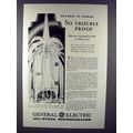 1930 General Electric Refrigerator Ad - Trouble...