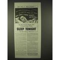 1935 Ovaltine Drink Ad - Sleep Tonight