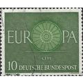 GERMANY, Europa, CEPT, Wheel, green 1960, 10pf