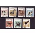 NICARAGUA 1987 DOGS SET 7 VALS U/M MINT USED #2