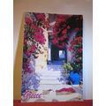 A SUNNY FLORAL DOORWAY, GREECE used postcard 20...