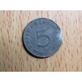 1940j 5 Pfennig Germany Third Reich Coin