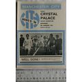 1971 programme Manchester City v. Crystal Palac...