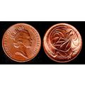 Australia Two Cent 1985 Used, Coin Frilled neck...